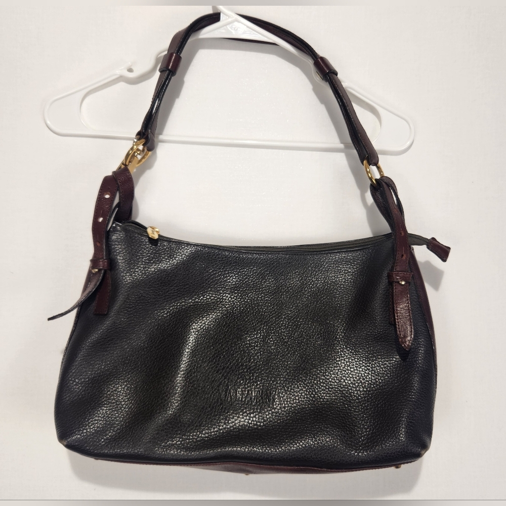 Valentina Classic Dark Brown Leather Shoulder Bag